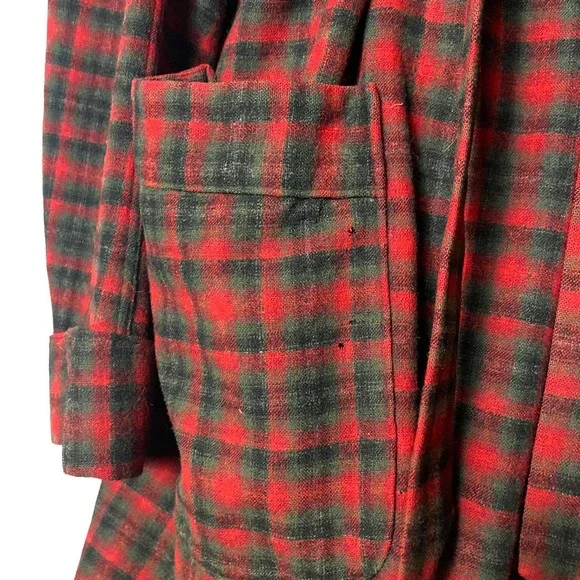 Vintage Midcentury Pendleton Plaid Robe *FLAWED - Picture 4 of 6